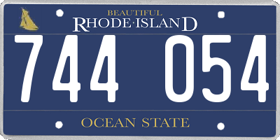 RI license plate 744054