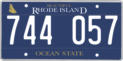 RI license plate 744057