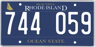 RI license plate 744059