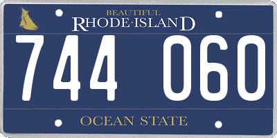 RI license plate 744060