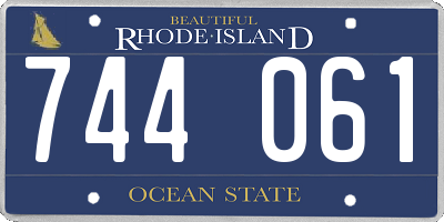 RI license plate 744061