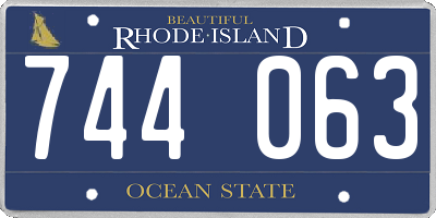 RI license plate 744063
