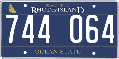 RI license plate 744064