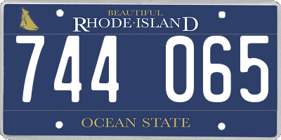 RI license plate 744065