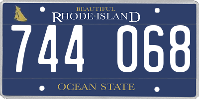 RI license plate 744068