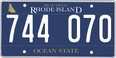 RI license plate 744070