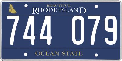 RI license plate 744079