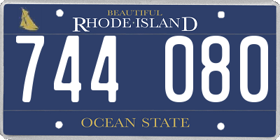 RI license plate 744080
