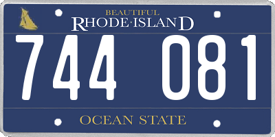 RI license plate 744081