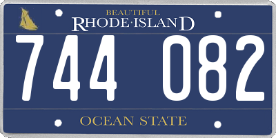 RI license plate 744082