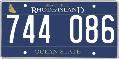RI license plate 744086
