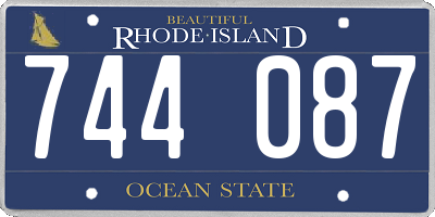 RI license plate 744087