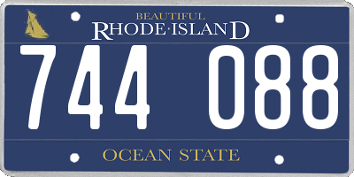 RI license plate 744088
