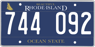 RI license plate 744092