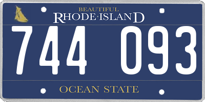 RI license plate 744093