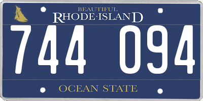 RI license plate 744094