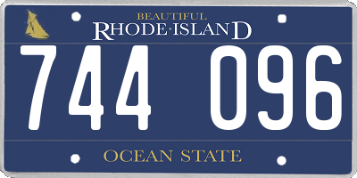 RI license plate 744096