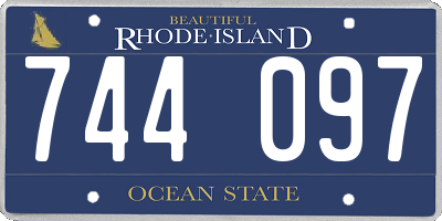 RI license plate 744097