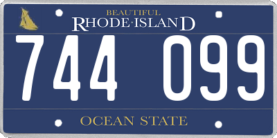 RI license plate 744099