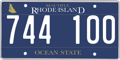 RI license plate 744100