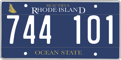 RI license plate 744101