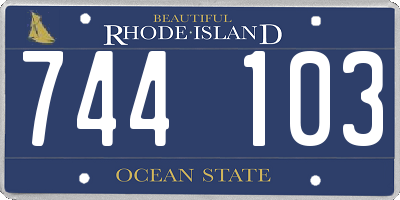 RI license plate 744103