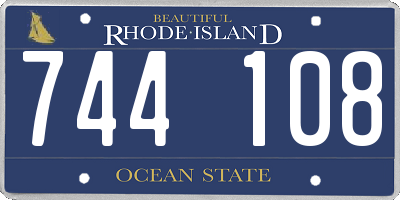 RI license plate 744108