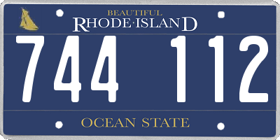 RI license plate 744112