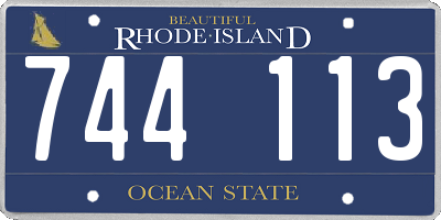 RI license plate 744113