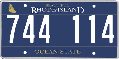 RI license plate 744114
