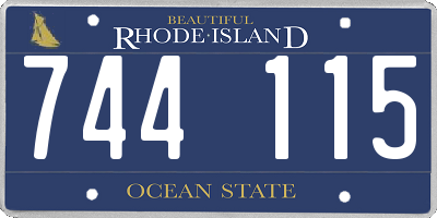 RI license plate 744115