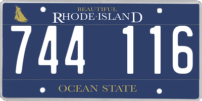 RI license plate 744116