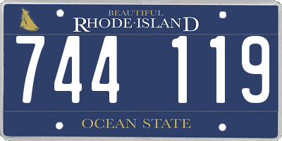 RI license plate 744119