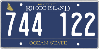 RI license plate 744122