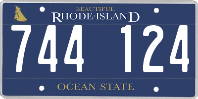 RI license plate 744124