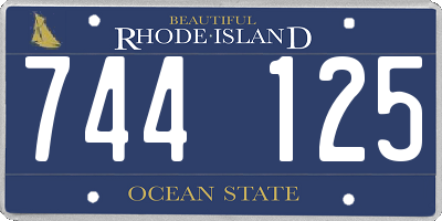 RI license plate 744125