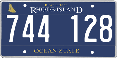RI license plate 744128
