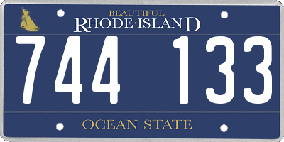RI license plate 744133