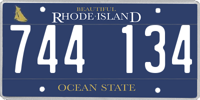 RI license plate 744134