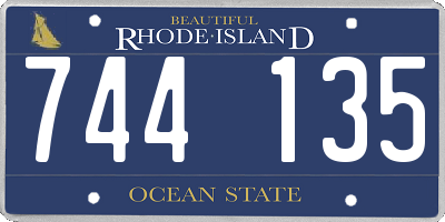 RI license plate 744135
