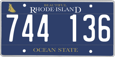 RI license plate 744136