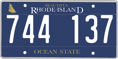 RI license plate 744137
