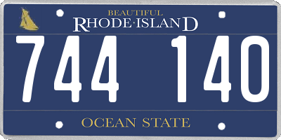 RI license plate 744140