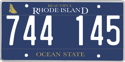 RI license plate 744145