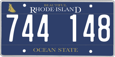 RI license plate 744148