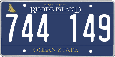RI license plate 744149