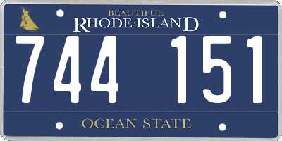 RI license plate 744151