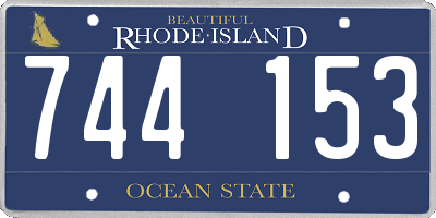 RI license plate 744153