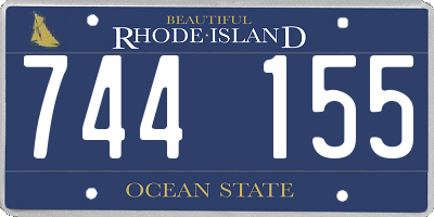 RI license plate 744155