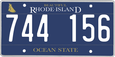 RI license plate 744156